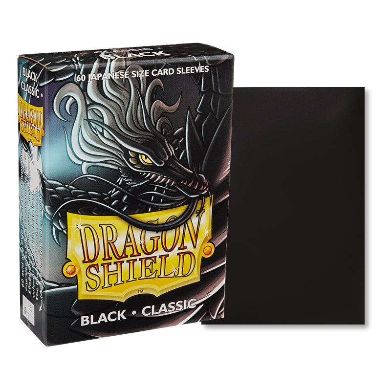 Dragon Shield Sleeve Classic Small Size 60pcs - Classic Black (Japanese Size)-Dragon Shield-Ace Cards & Collectibles