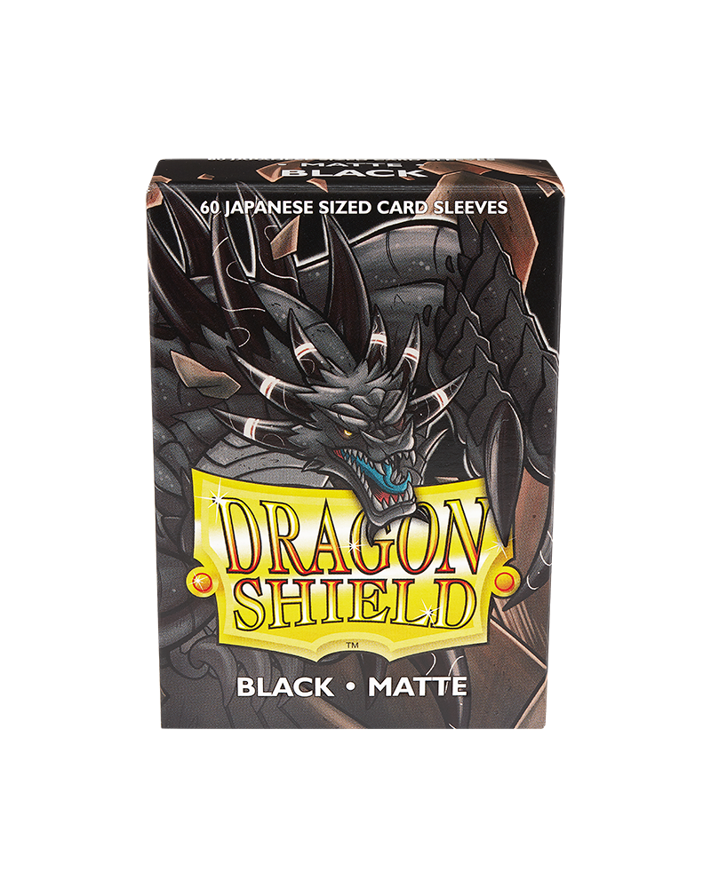 Dragon Shield Sleeve Matte Small Size 60pcs - Black Matte (Japanese Size)-Dragon Shield-Ace Cards &amp; Collectibles