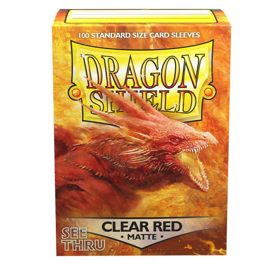 Dragon Shield Sleeve Matte Standard Size 100pcs (Clear Red)-Dragon Shield-Ace Cards & Collectibles