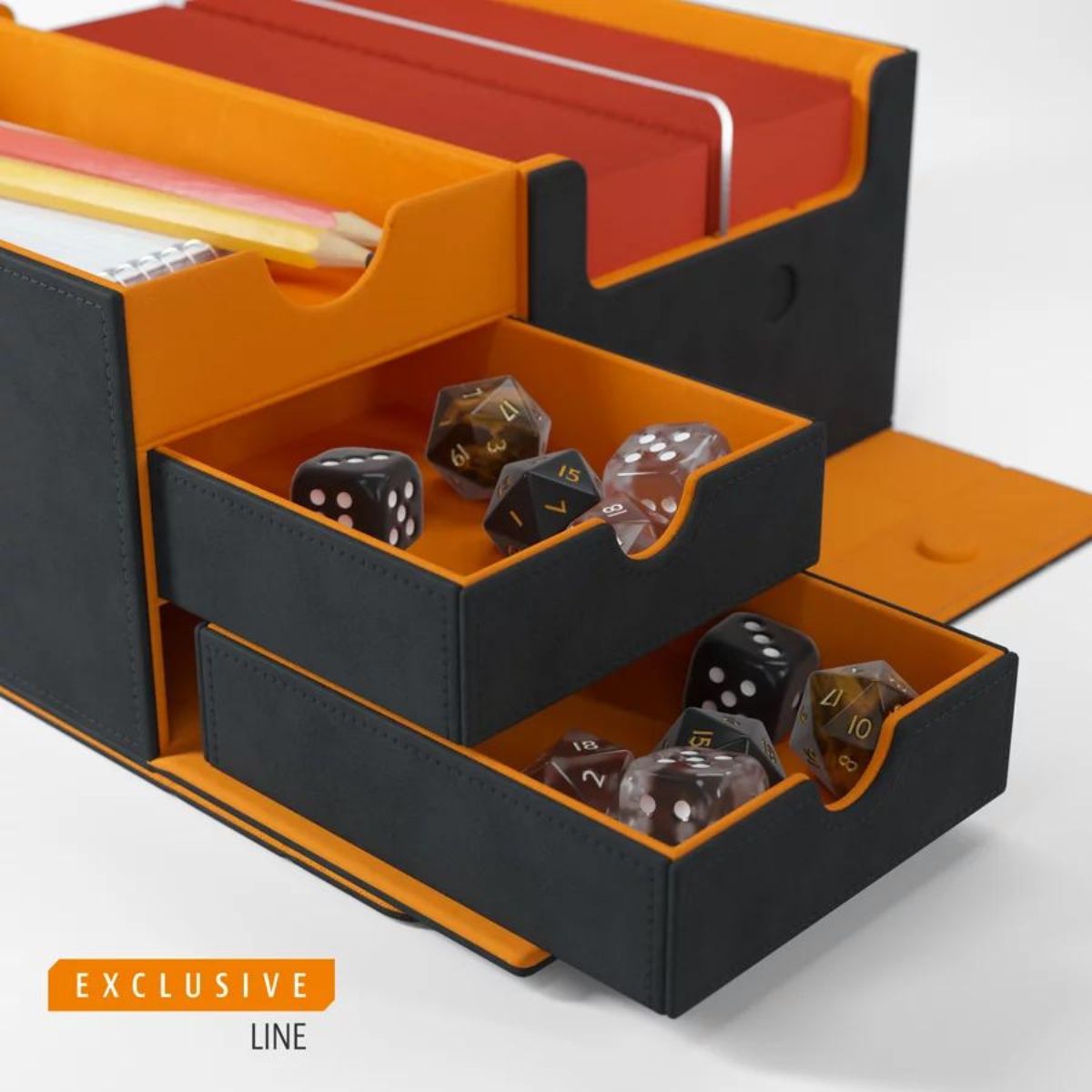 Gamegenic Storage Box &quot;Games’ Lair 600+ Convertible&quot;-Black/Orange-Gamegenic-Ace Cards &amp; Collectibles
