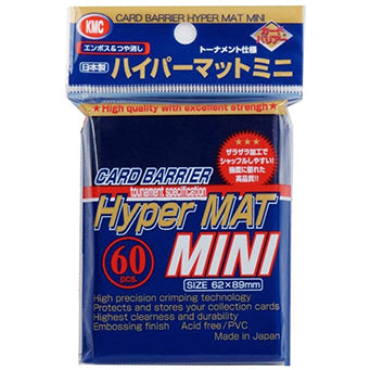 KMC Sleeve Hyper Mat Mini Size 60pcs - Color Sleeve ( Japanese Size )-Mat Mini Blue-KMC-Ace Cards &amp; Collectibles