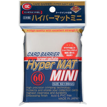 KMC Sleeve Hyper Mat Mini Size 60pcs - Color Sleeve ( Japanese Size )-Mat Mini Clear-KMC-Ace Cards &amp; Collectibles