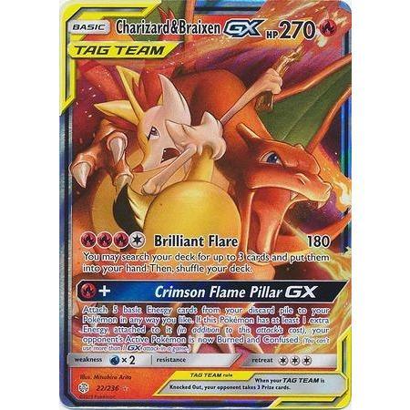 Charizard &amp; Braixen GX -Single Card-Ultra Rare [22/236]-The Pokémon Company International-Ace Cards &amp; Collectibles