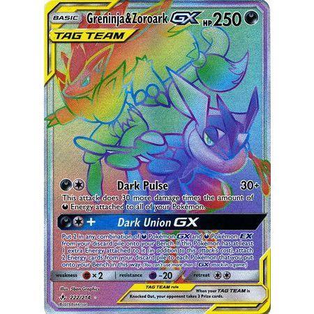 Greninja & Zoroark GX -Single Card-Hyper Rare [222/214]-The Pokémon Company International-Ace Cards & Collectibles