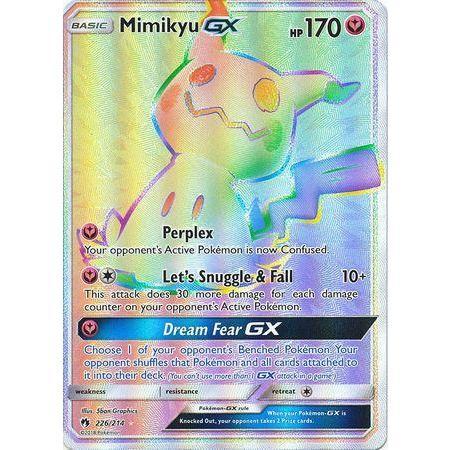 pokemon rare cards gx Mimikyu GX -Single Card