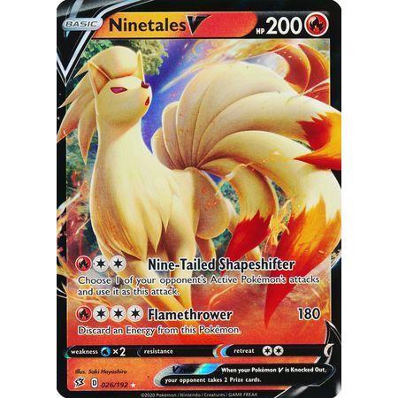 rare ninetales pokemon card Ninetales V -Single Card