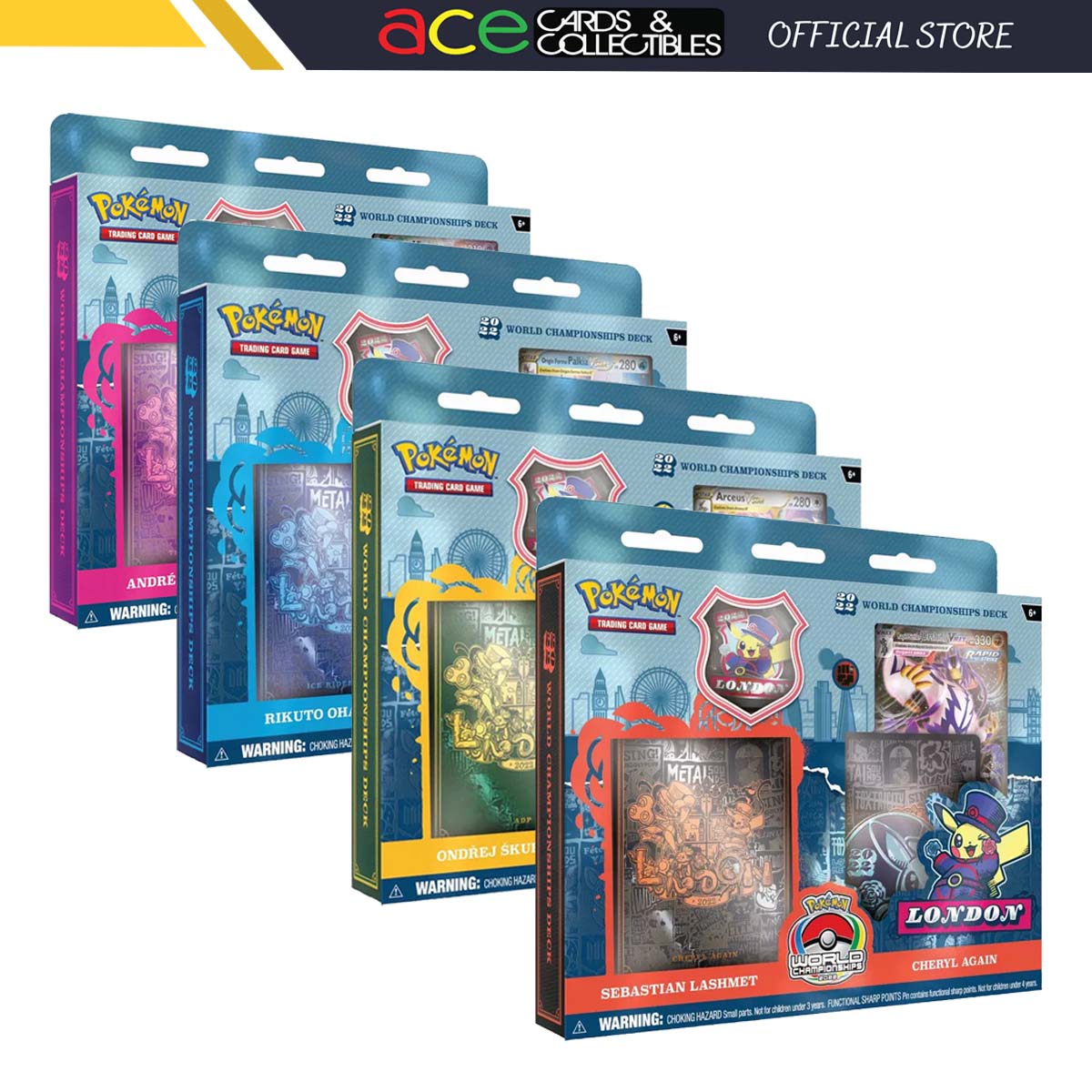 Pokemon TCG 2022 World Championship Deck-Set of 4-The Pokémon Company International-Ace Cards & Collectibles