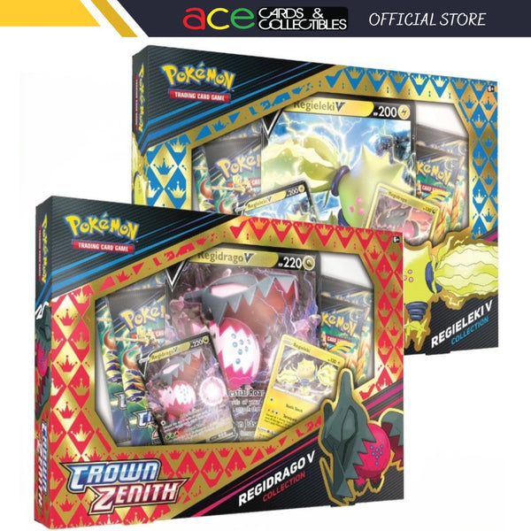 pokémon trading card games sas12.5 crown zenith regidrago v box Pokemon TCG: Crown Zenith Regidrago & Regieleki V Box
