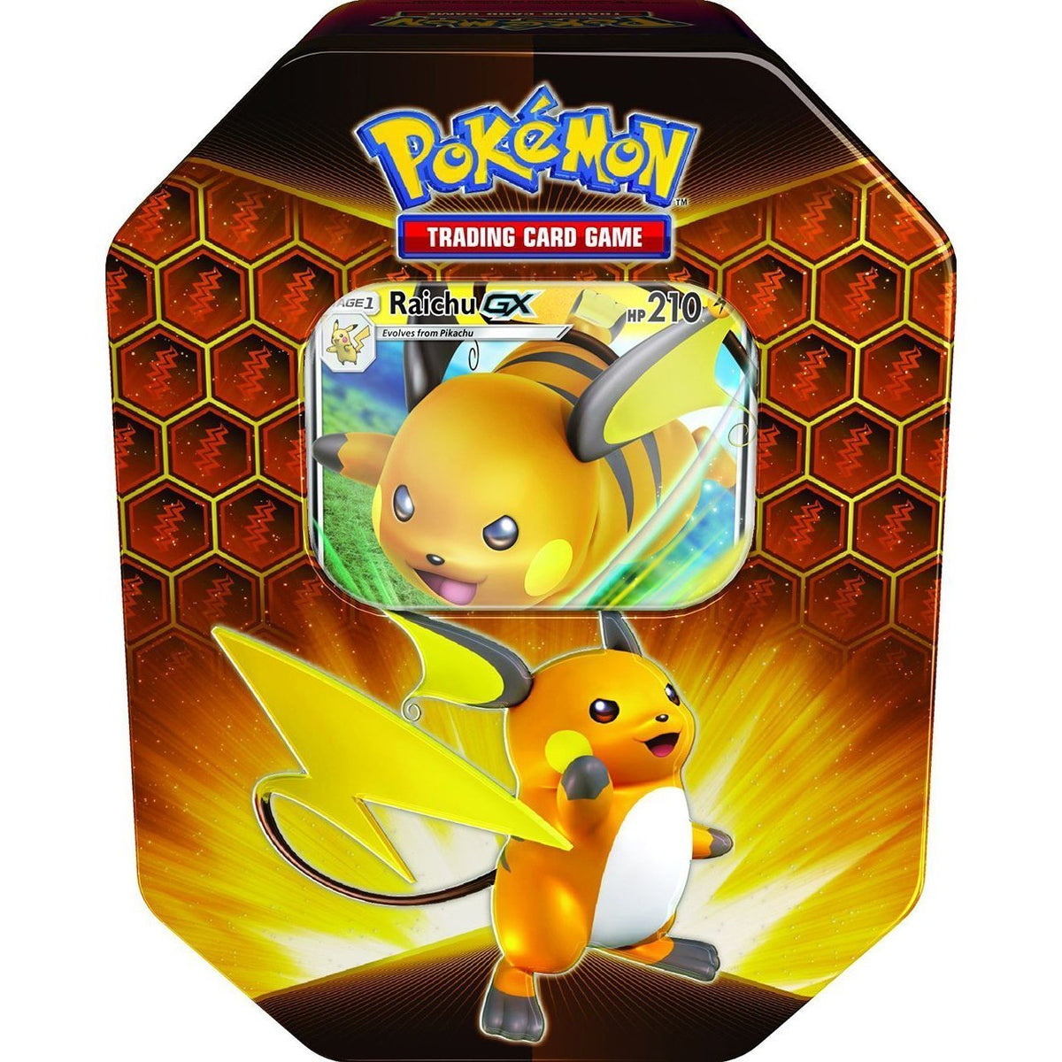 Pokemon TCG: Hidden Fates Tin (Reprint 2021)-Raichu-The Pokémon Company International-Ace Cards &amp; Collectibles