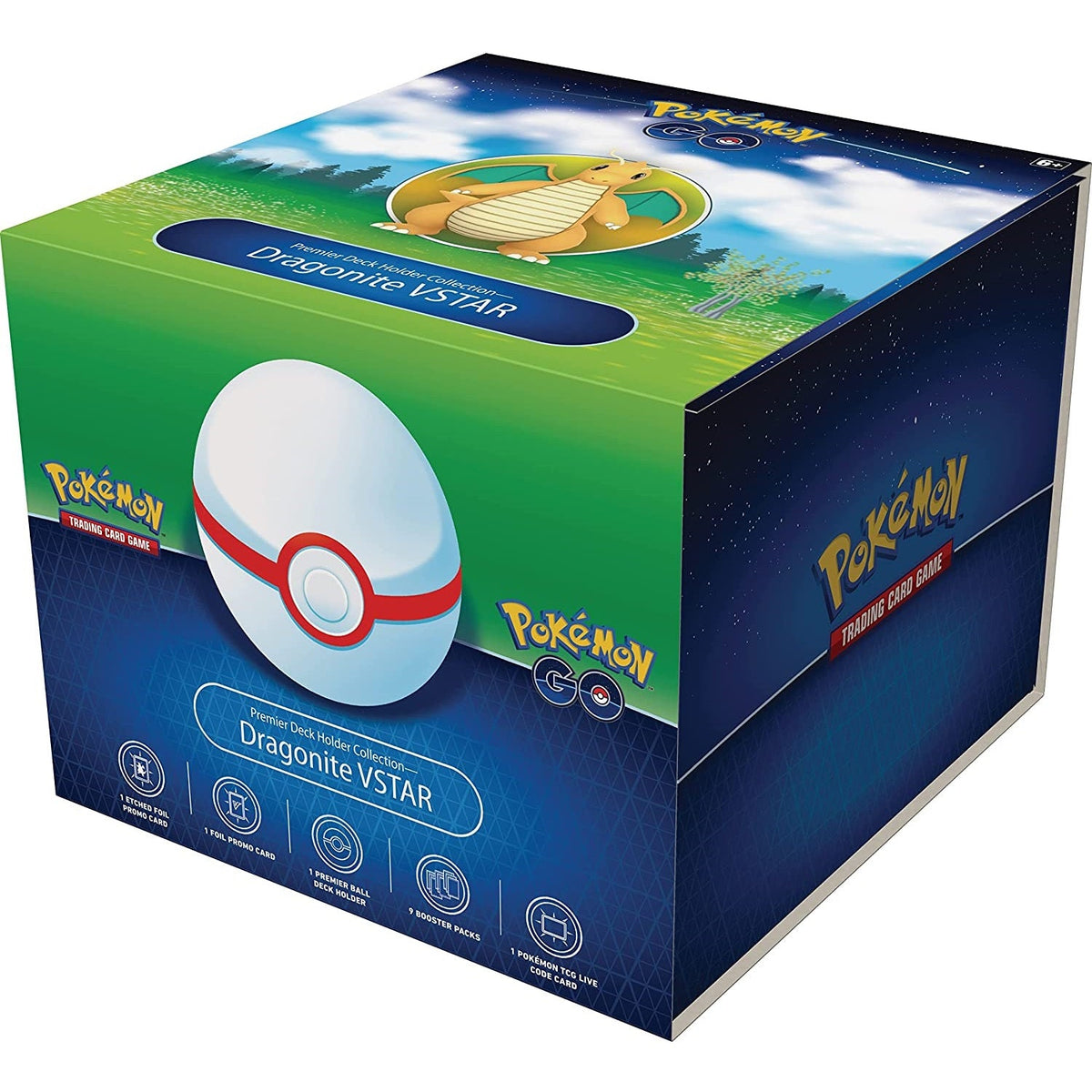 Pokemon TCG: Pokemon GO Premier Deck Holder Collection (Dragonite VSTAR)-The Pokémon Company International-Ace Cards &amp; Collectibles