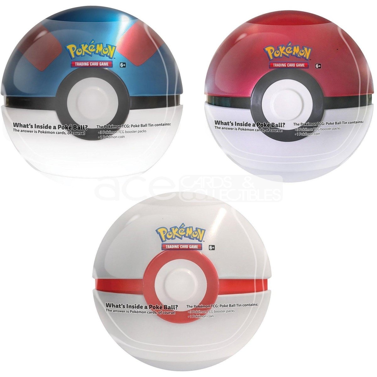 Pokemon TCG: Premier Ball Tin or Poke Ball Tin or Great Ball Tin Vol1-Premier Ball Tin-The Pokémon Company International-Ace Cards & Collectibles