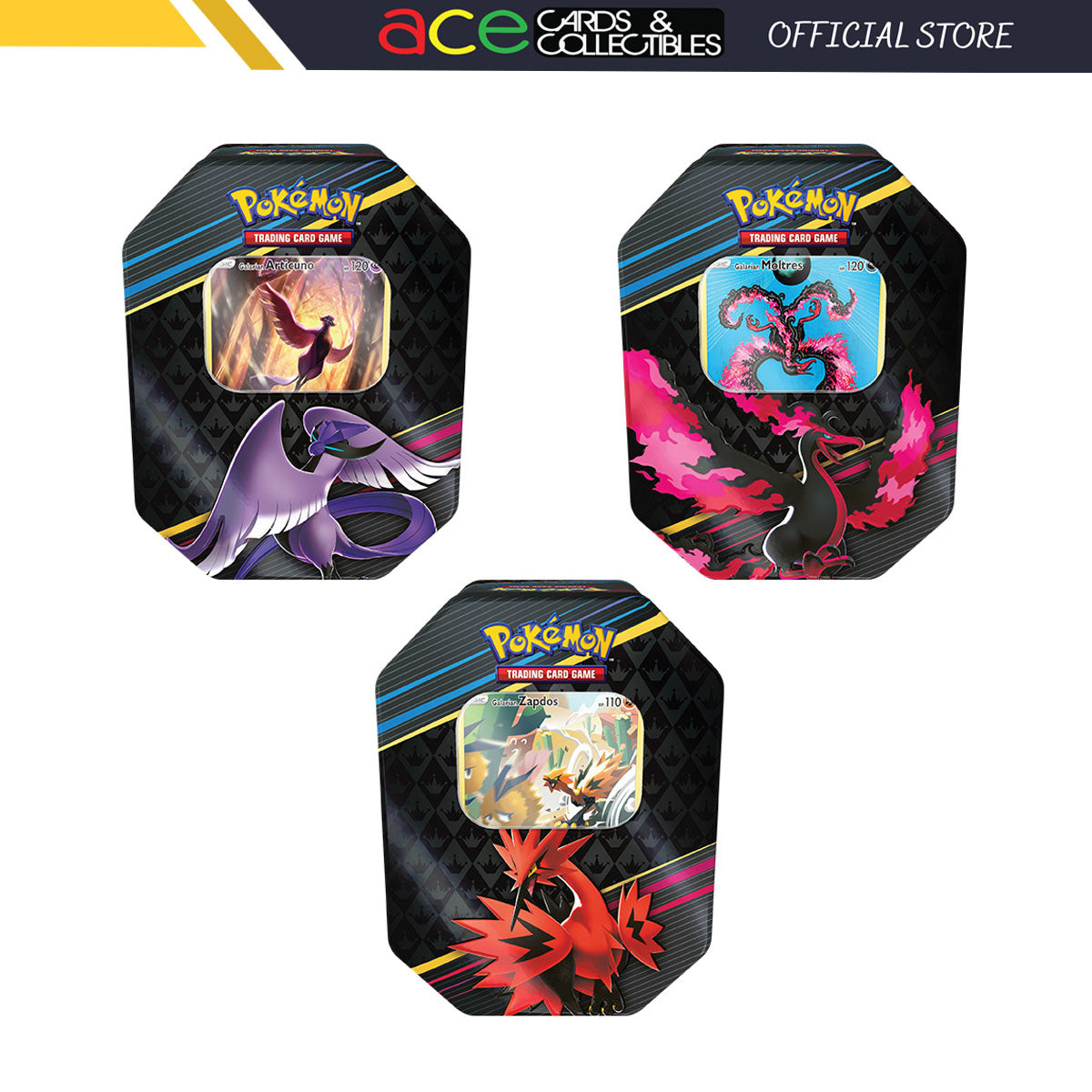 Pokemon TCG: SWSH12.5 Crown Zenith Special Art Tin-Set of 3-The Pokémon Company International-Ace Cards & Collectibles