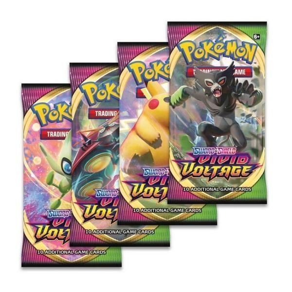Pokemon TCG: Sword &amp; Shield - Booster Pack - [ SS02 Rebel Clash / SS03 Darkness Ablaze / SS04 Vivid Voltage ]-Vivid Voltage Pack-The Pokémon Company International-Ace Cards &amp; Collectibles