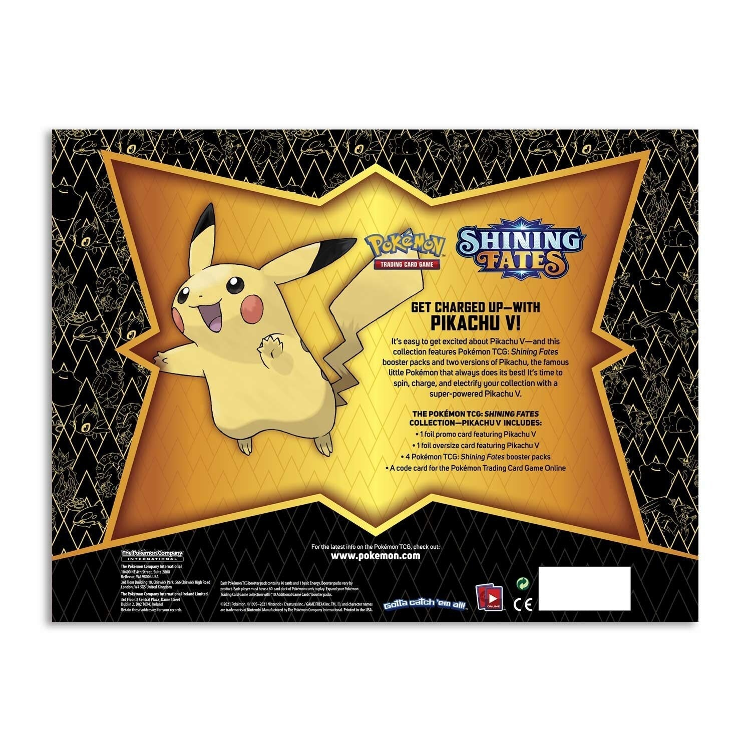 Pokemon TCG: Sword Shield SWSH 4.5 Shining Fates: Pikachu V Box-The Pokémon Company International-Ace Cards & Collectibles