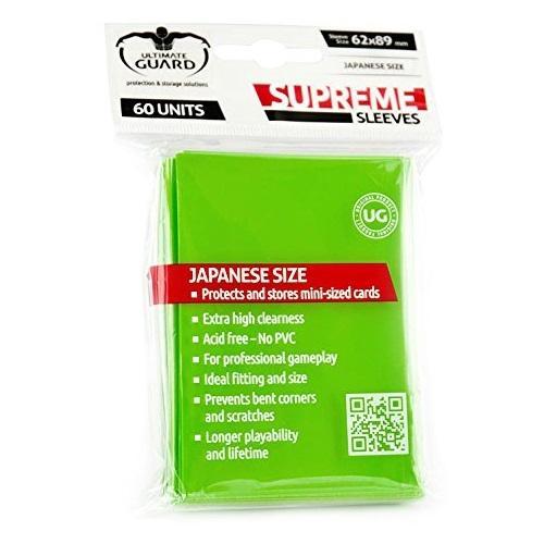 Ultimate Guard Card Sleeve Supreme Japanese Size 60pcs-Light Green-Ultimate Guard-Ace Cards & Collectibles