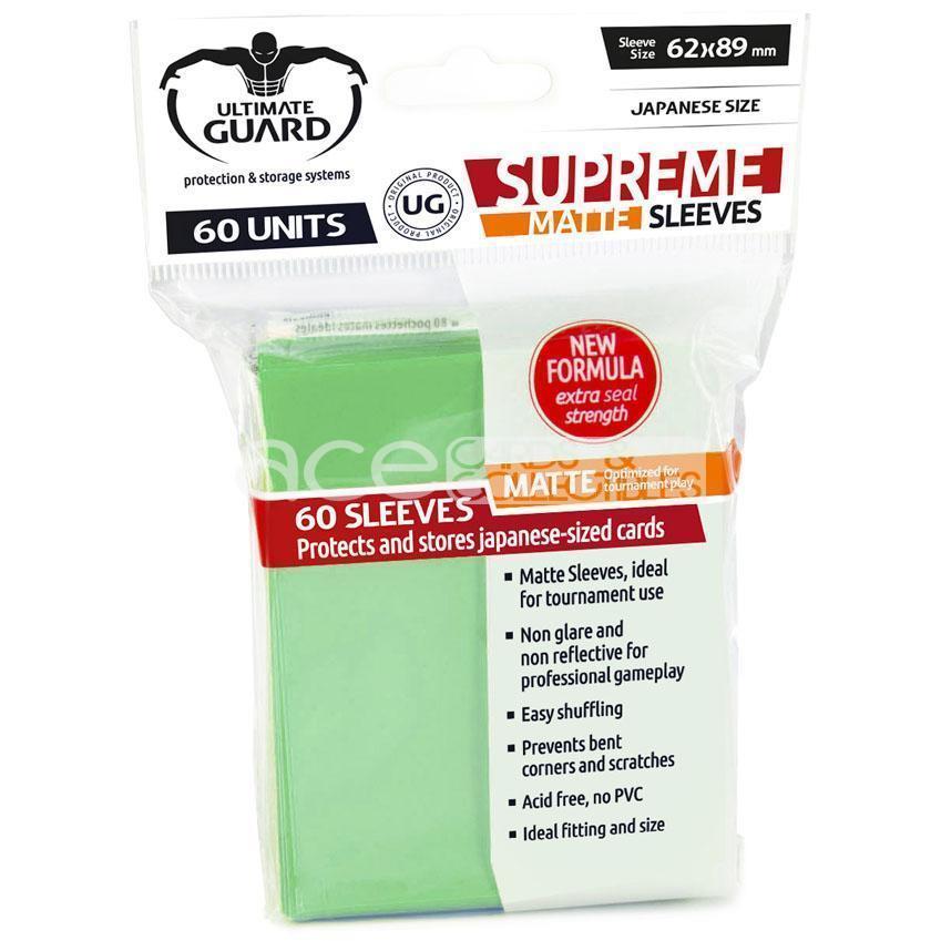 Ultimate Guard Card Sleeve Supreme Matte Japanese Size 60pcs-Light Green-Ultimate Guard-Ace Cards & Collectibles