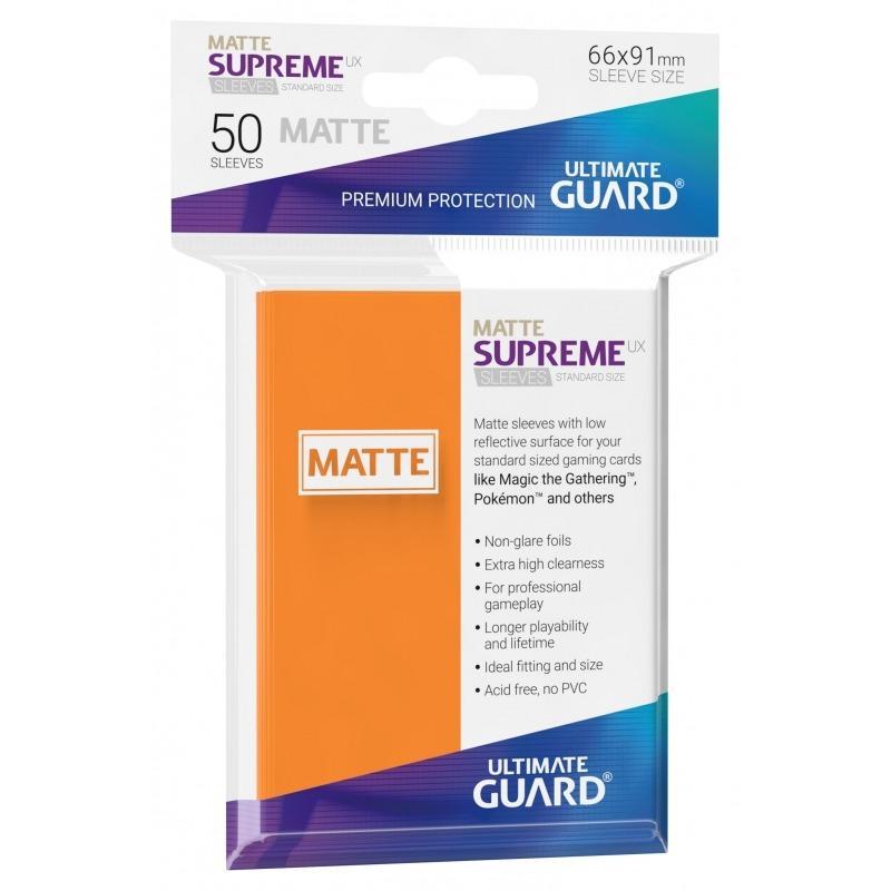 Ultimate Guard Card Sleeves Supreme UX Matte Standard Size-Orange-Ultimate Guard-Ace Cards &amp; Collectibles