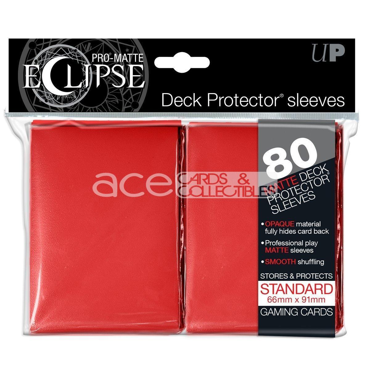 Ultra PRO Card Sleeve Pro-Matte Eclipse Standard 80ct-Red-Ultra PRO-Ace Cards &amp; Collectibles
