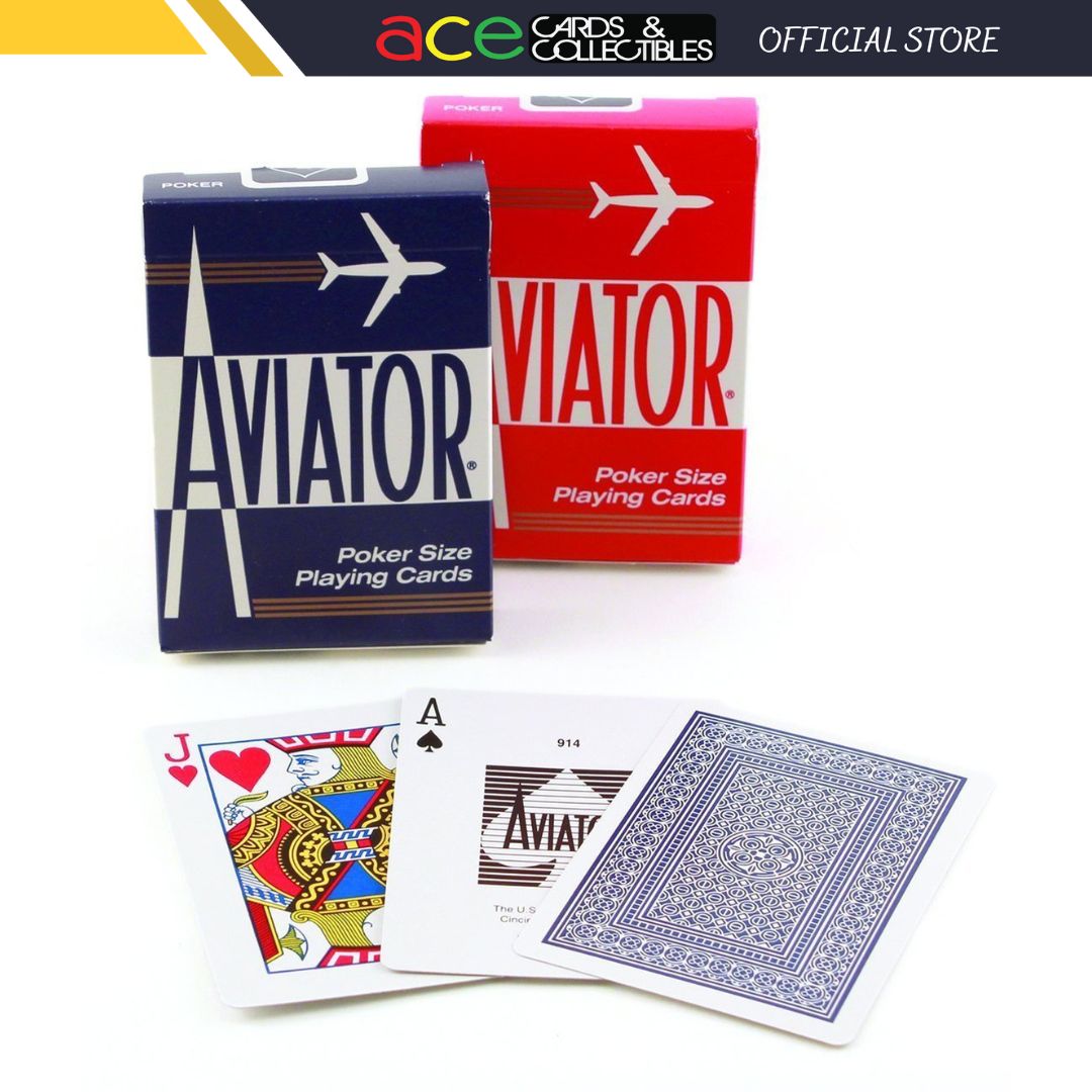 Aviator Standard Playing Cards-Blue-United States Playing Cards Company-Ace Cards &amp; Collectibles