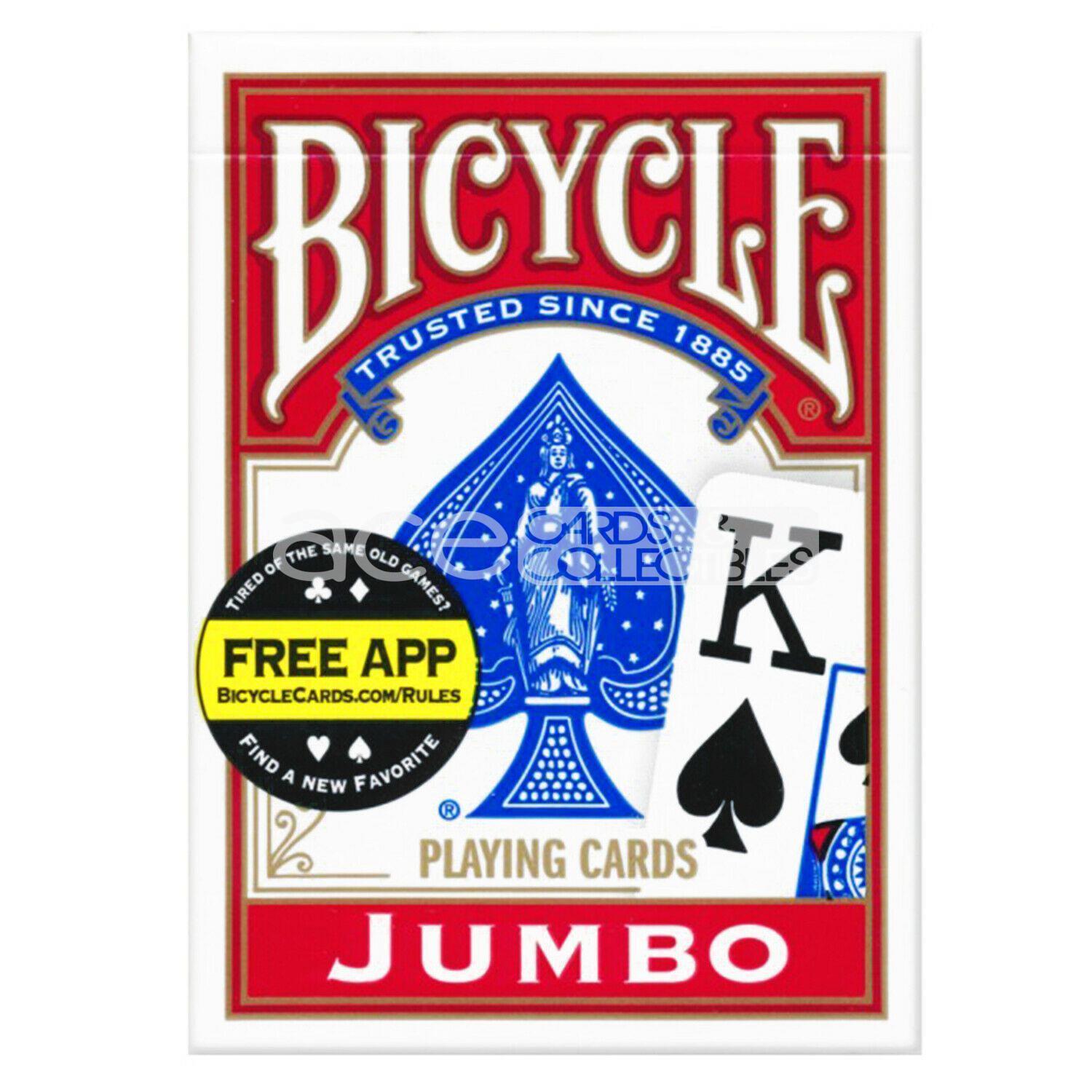 Bicycle Standard Size Jumbo Face Playing Cards-Red-United States Playing Cards Company-Ace Cards & Collectibles