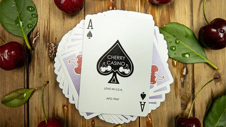 Cherry Casino Playing Cards-True Black (Black Hawk)-United States Playing Cards Company-Ace Cards &amp; Collectibles
