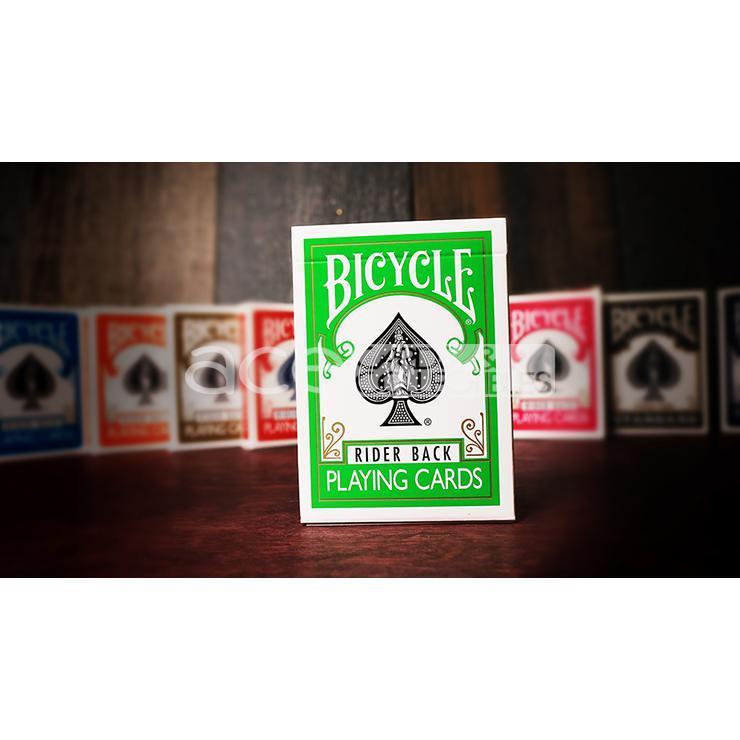 Colored Bicycle Rider Back Standard Size Playing Cards-Green-United States Playing Cards Company-Ace Cards &amp; Collectibles