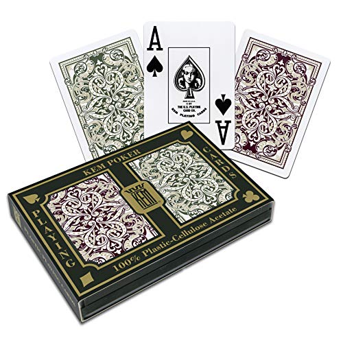 Kem Arrow (Green/Brown) - Narrow Standard Playing Cards-United States Playing Cards Company-Ace Cards & Collectibles