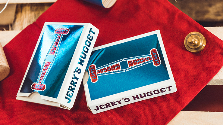 Vintage Feel Jerry&#39;s Nuggets Blue Foil Playing Cards-United States Playing Cards Company-Ace Cards &amp; Collectibles