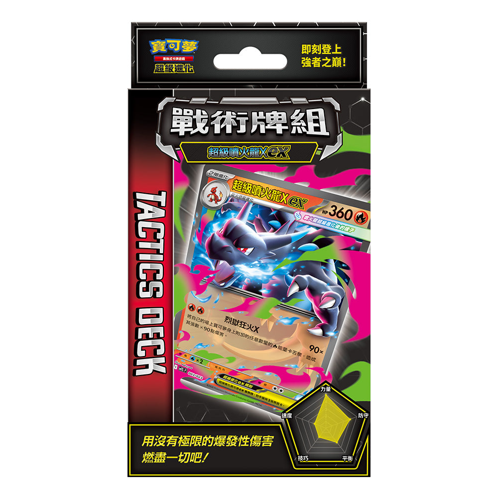 Pokemon TCG 寶可夢集換式卡牌遊戲 超級進化 Mega Evolution Strategy Deck 戰術牌組 超級快龍ex / 超級火龍X ex/超級巨牙鯊ex/超級沙奈朵ex(Traditional Chinese)