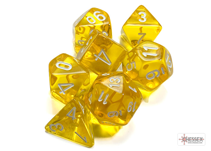 Chessex Dice Translucent Polyhedral 7-Dice Set