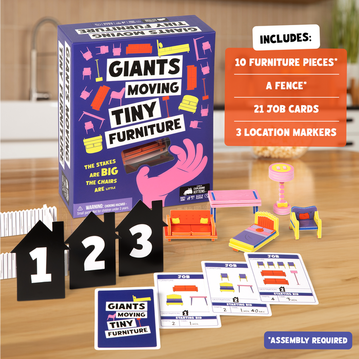 Exploding Kittens: Giants Moving Tiny Furniture EN