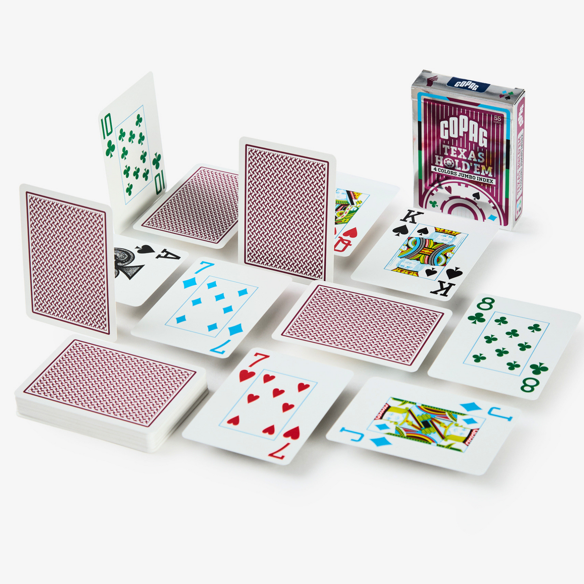 Copag Texas Hold'Em 4 Color Jumbo Plastic Playing Cards