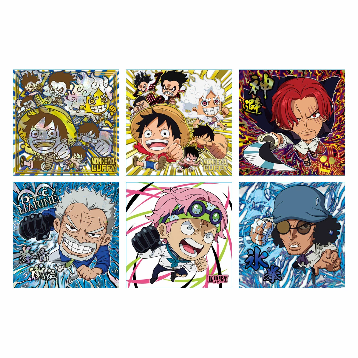 Bandai Candy Niformation One Piece Pirate Stickers Log.10