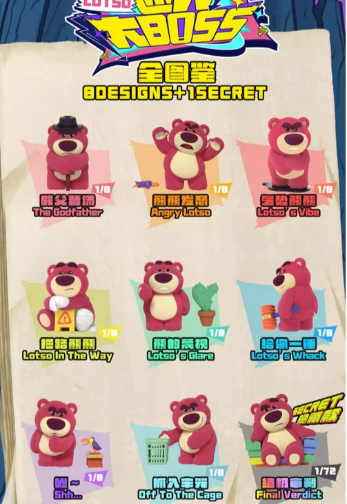 52TOYS x Lotso Strawberry Bear Charming Big Boss-Single Box (Random)-52Toys-Ace Cards & Collectibles