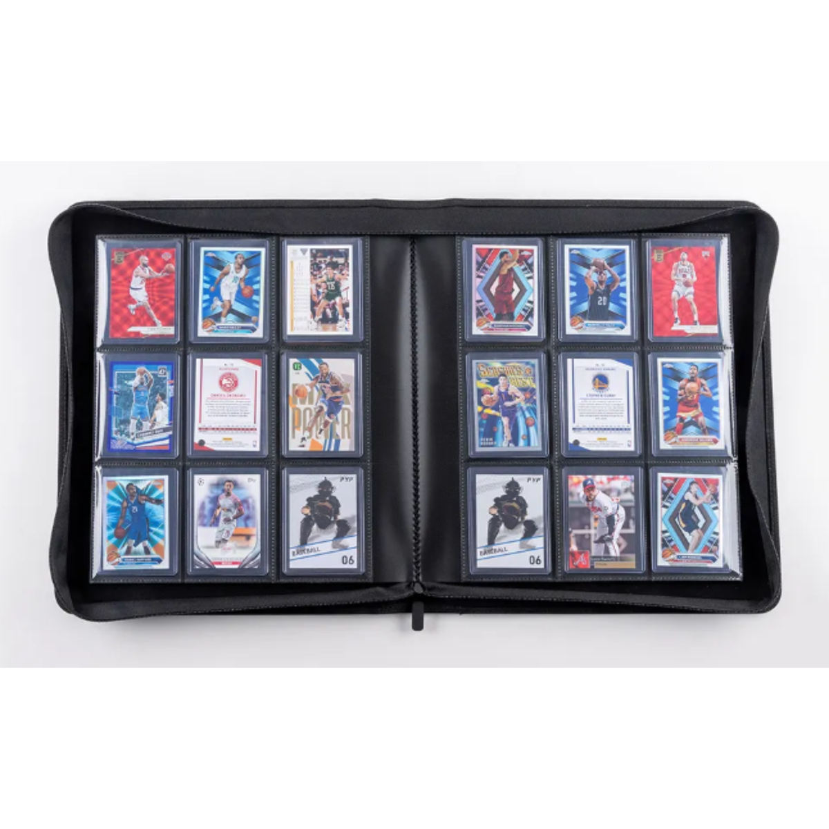 PYP Zip Folio 9-Pocket Toploader PU Leather Card Binder