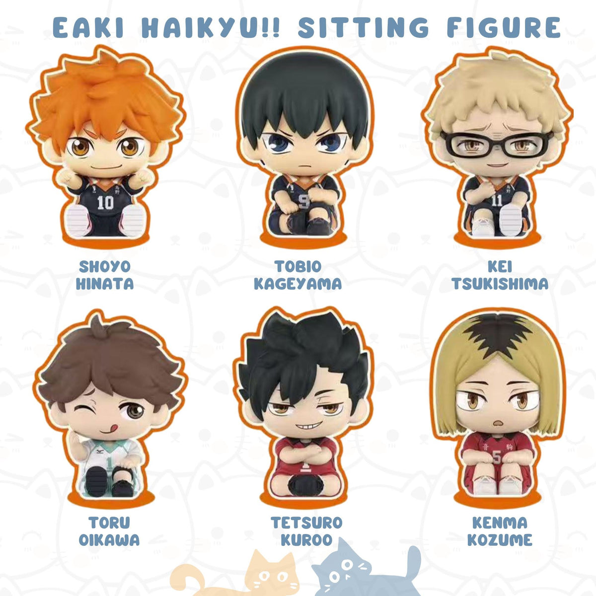 EAKI x Haikyu!! Off-Court Vibes Sitting Figure Series Blind Box