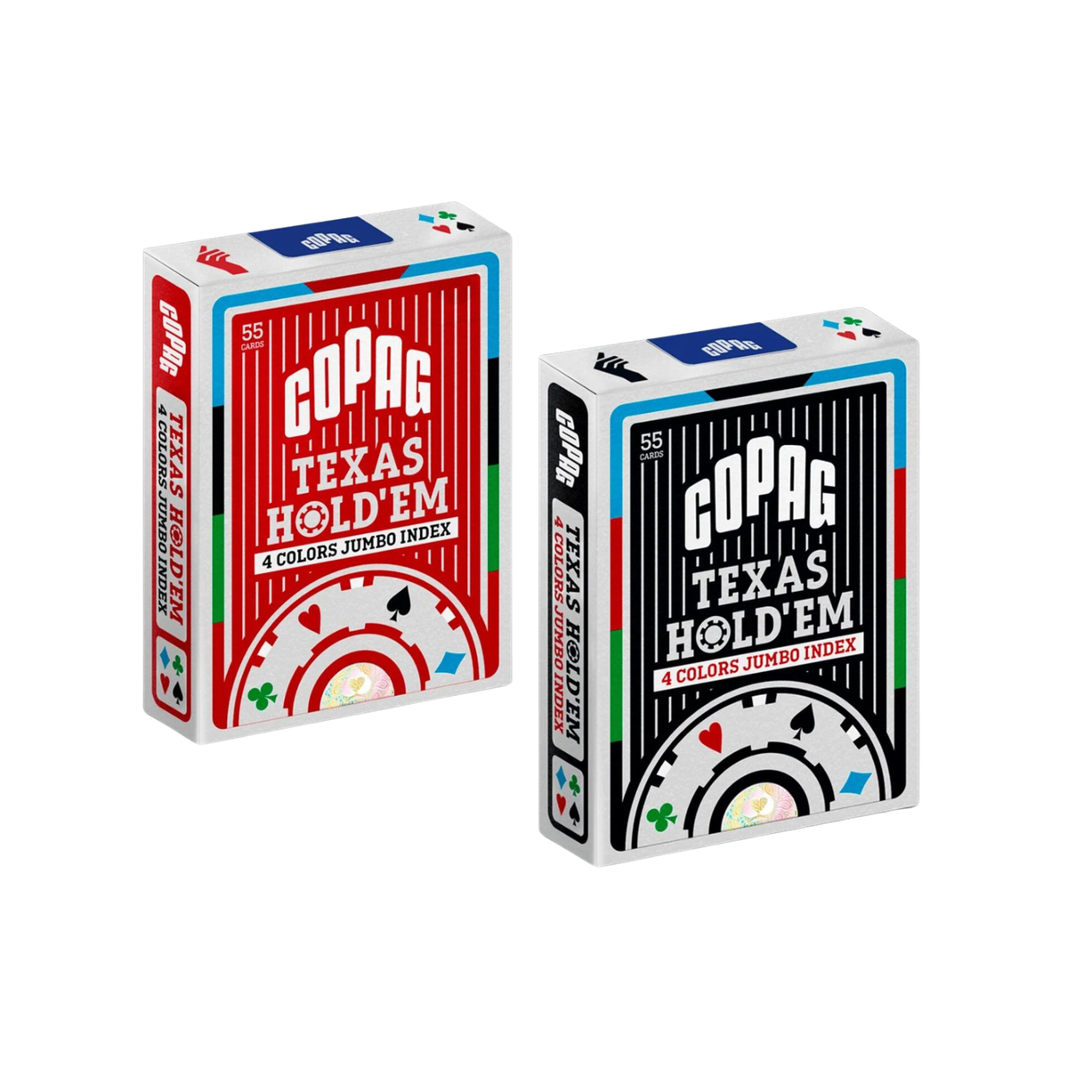 Copag Texas Hold'Em 4 Color Jumbo Plastic Playing Cards