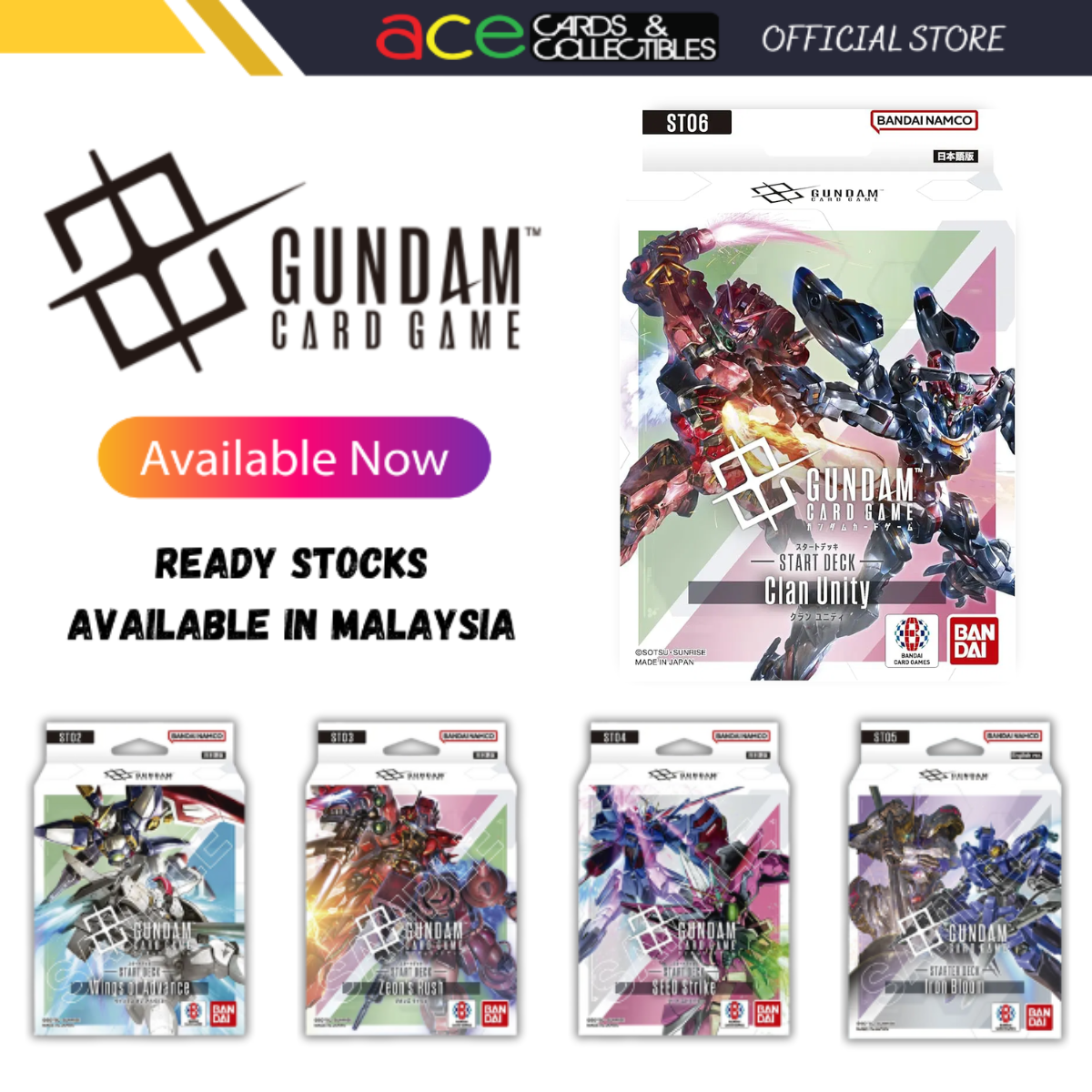 Bandai Gundam TCG: Starter Deck (ST-01 - ST-06) (Japanese Ver.)-ST-06-BANDAI-Ace Cards & Collectibles
