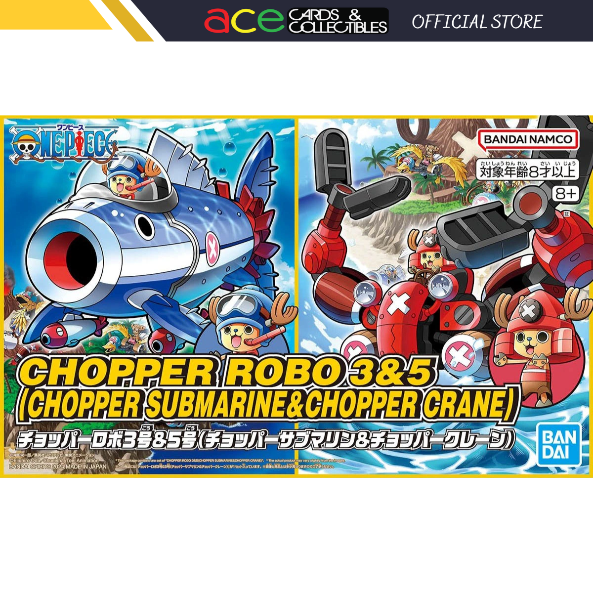 Bandai One Piece Chopper Robo 3 &amp; 5 (Chopper Submarine &amp; Chopper Crane)