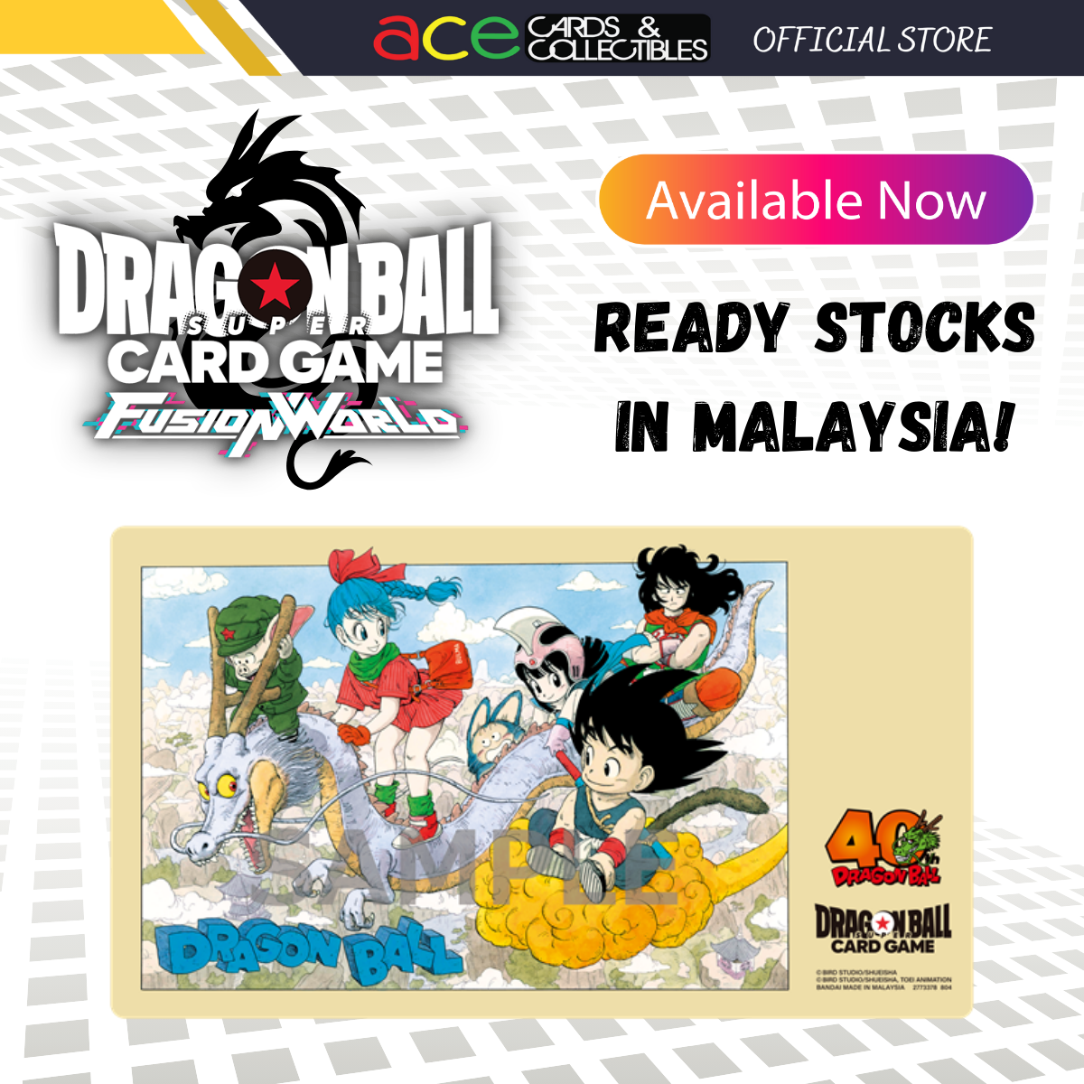 dragon ball super card game playmat with zones Dragon Ball Super TCG: Fusion World 40th Anniversary Playmat