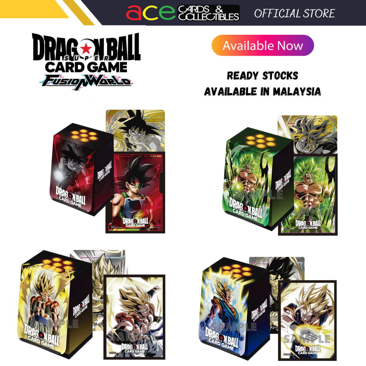 Dragon Ball Super TCG: Fusion World Official Card Case & Sleeve Set "Broly / Vegito / Gogeta / Bardock"-Vegito-BANDAI-Ace Cards & Collectibles