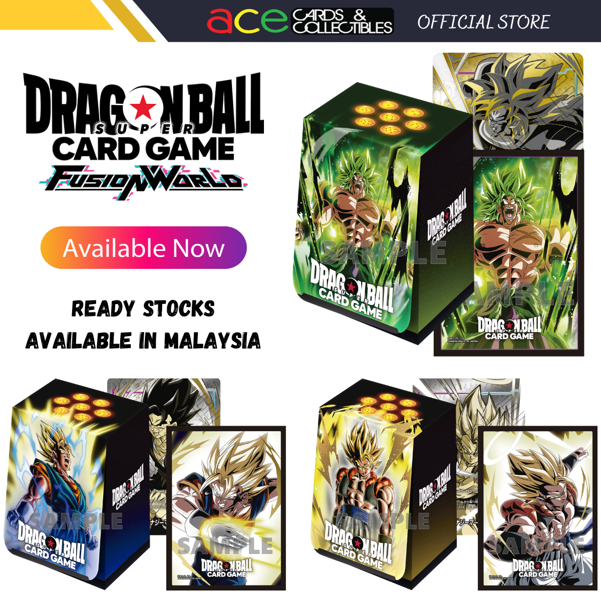 Dragon Ball Super TCG: Fusion World Official Card Case & Sleeve Set "Broly / Vegito / Gogeta"-Vegito-BANDAI-Ace Cards & Collectibles