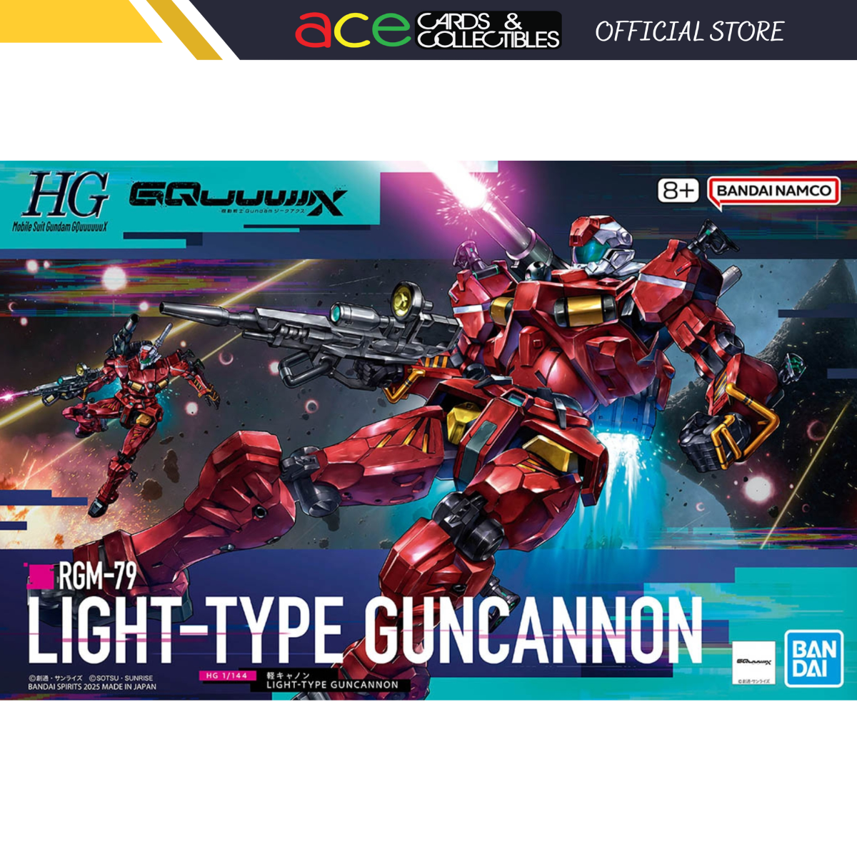 Gunpla HG 1/144 Light-Type Guncannon-BANDAI-Ace Cards & Collectibles