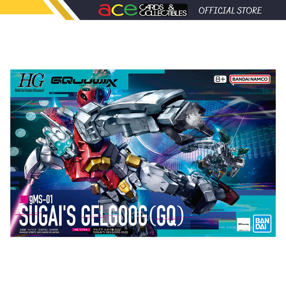Gunpla Mobile Suit Gundam HG 1/144 gMS-01 Sugais Gelgoog (GQ)-BANDAI-Ace Cards & Collectibles