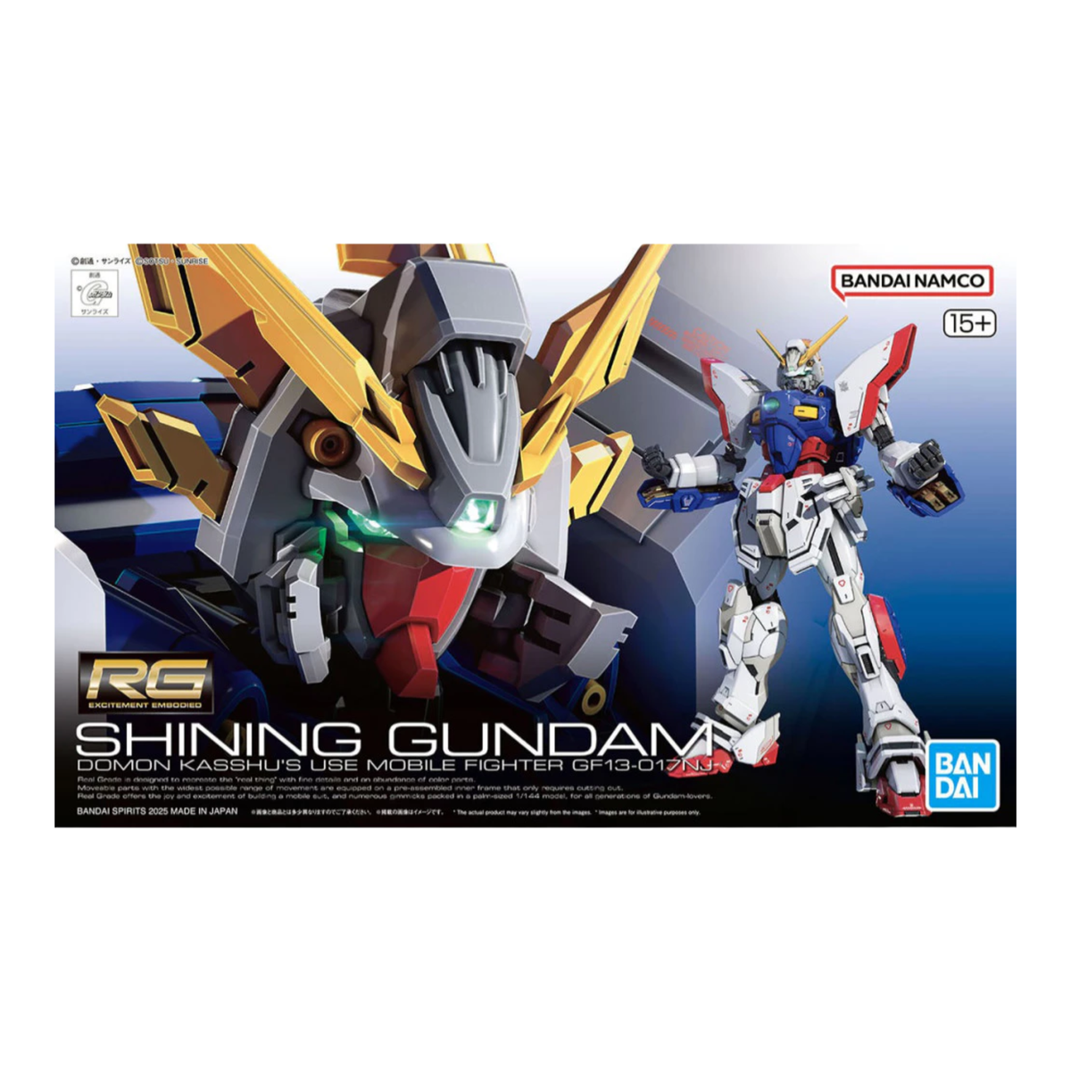 Gunpla RG 1/144 Shining Gundam-BANDAI-Ace Cards & Collectibles