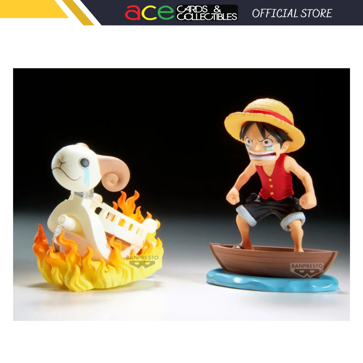 One Piece World Collectable Figure Log Stories "Monkey D. Luffy & Going Merry"-BANDAI-Ace Cards & Collectibles