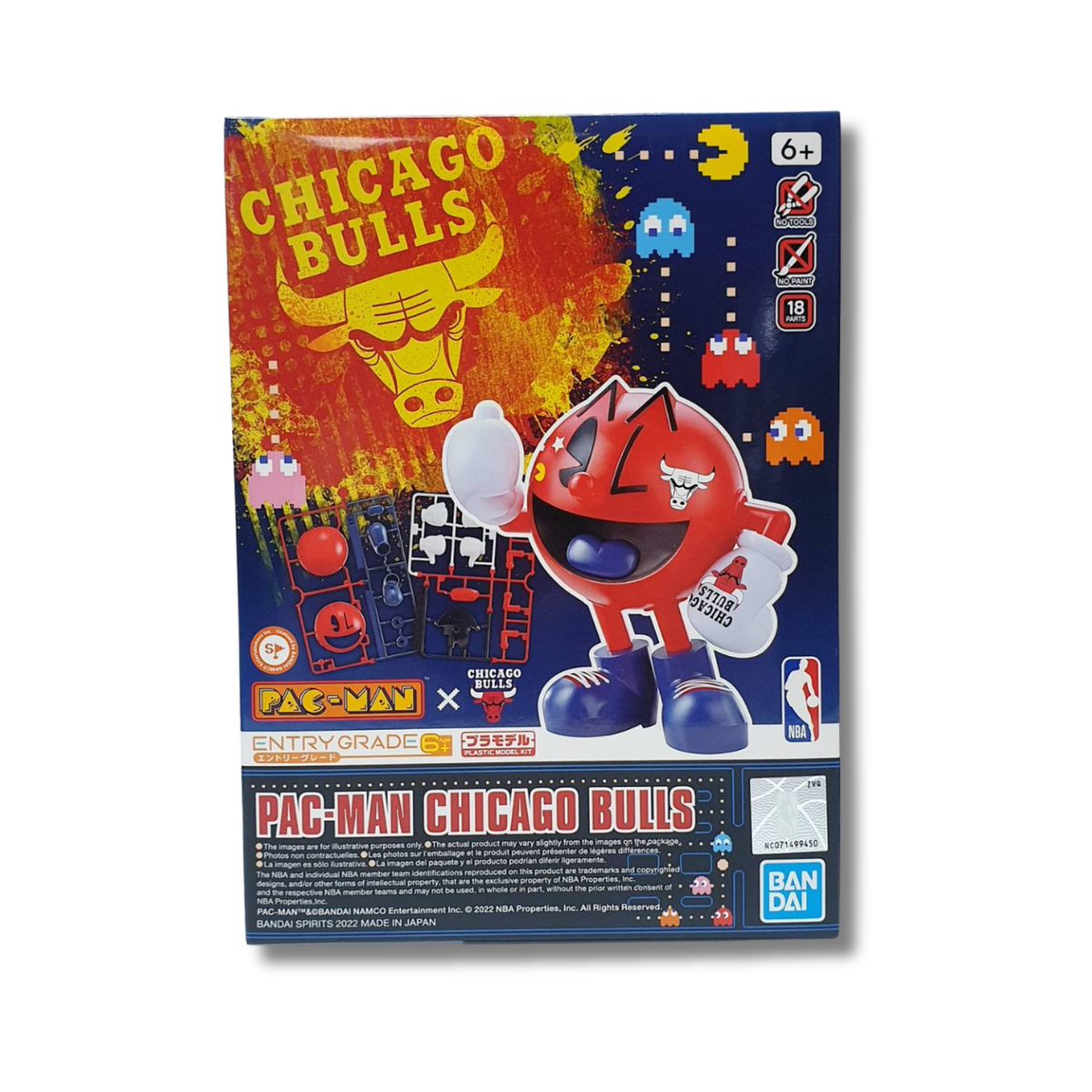 Pac-Man Entry Grade Plastic Model Kit (Multilple Colors)-Chicago Bulls-BANDAI-Ace Cards & Collectibles