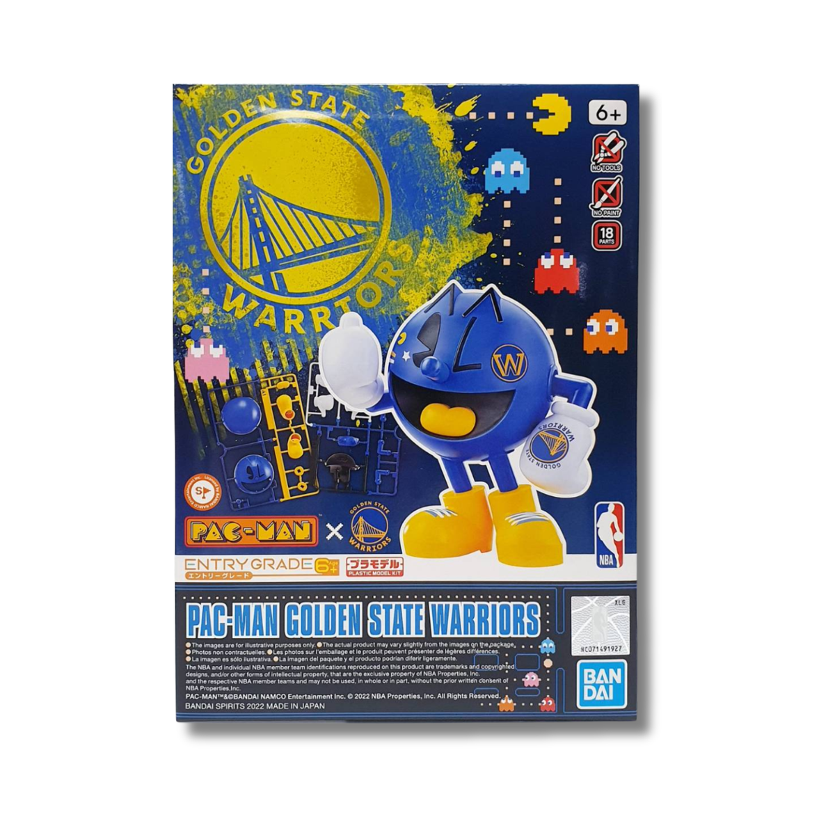 Pac-Man Entry Grade Plastic Model Kit (Multilple Colors)-Golden State Warrior-BANDAI-Ace Cards & Collectibles