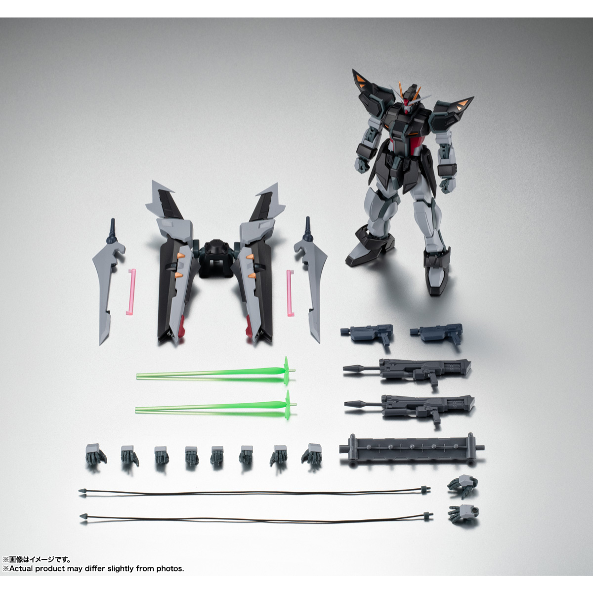 The Robot Spirits (SIDE MS) GAT-X105E + AQM/E-X09S Strike Noir Gundam ver. A.N.I.M.E.-BANDAI-Ace Cards &amp; Collectibles