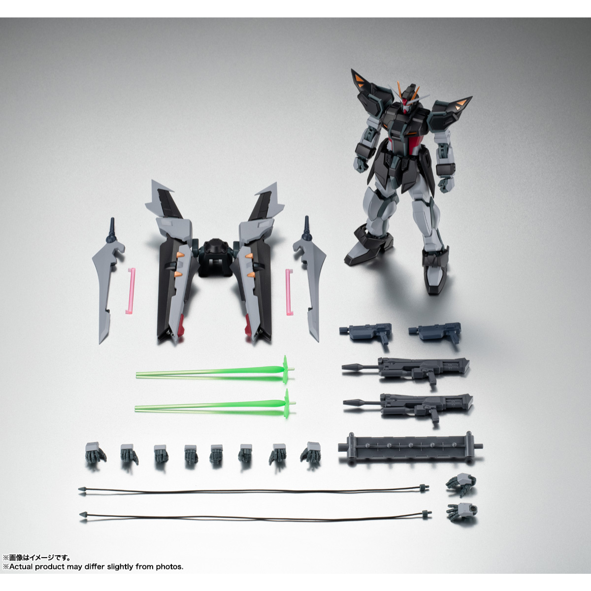 The Robot Spirits (SIDE MS) GAT-X105E + AQM/E-X09S Strike Noir Gundam ver. A.N.I.M.E.-BANDAI-Ace Cards & Collectibles